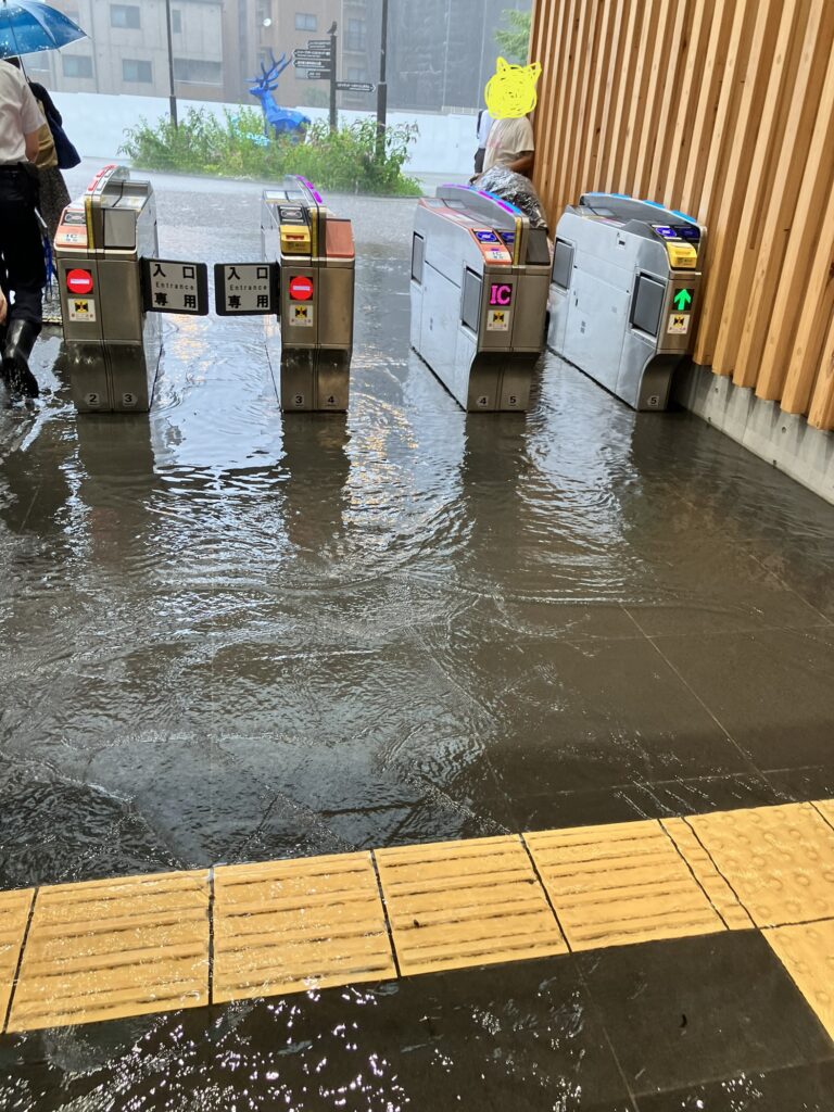 駅水没